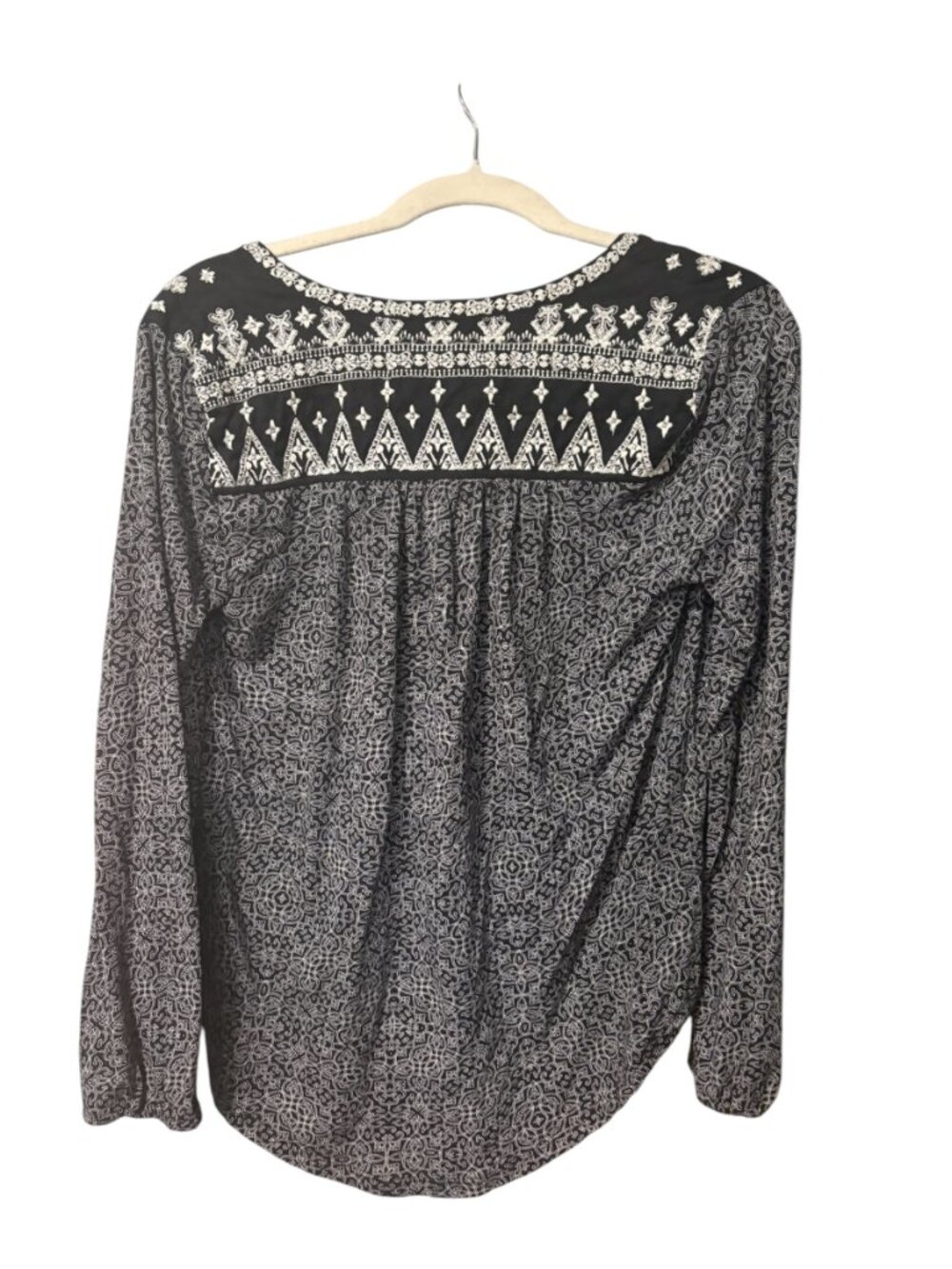 Lucky Brand Embroidered Peasant Blouse - Picture 4 of 9